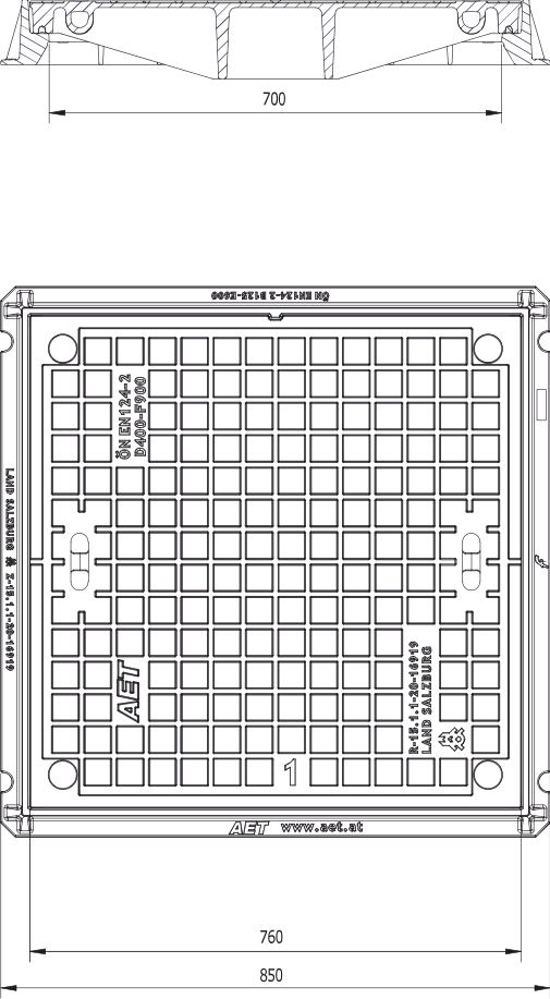 Poklop WGSK7070-400V